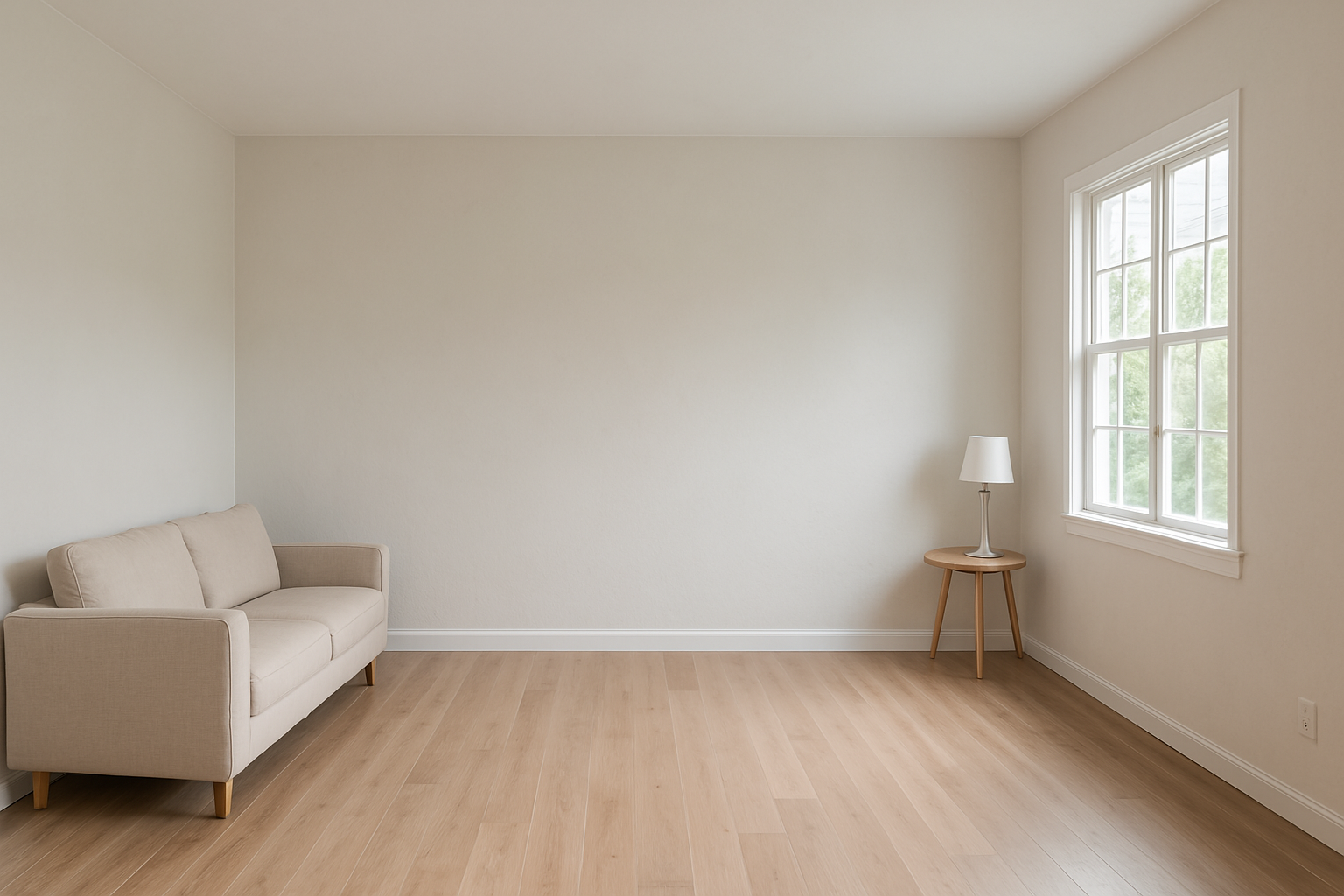 Plain room before transformation